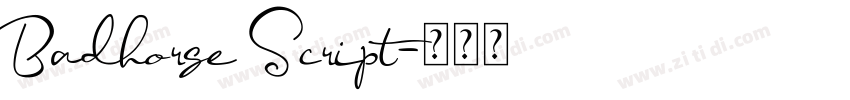 Badhorse Script字体转换 Badhorse Script字体转换